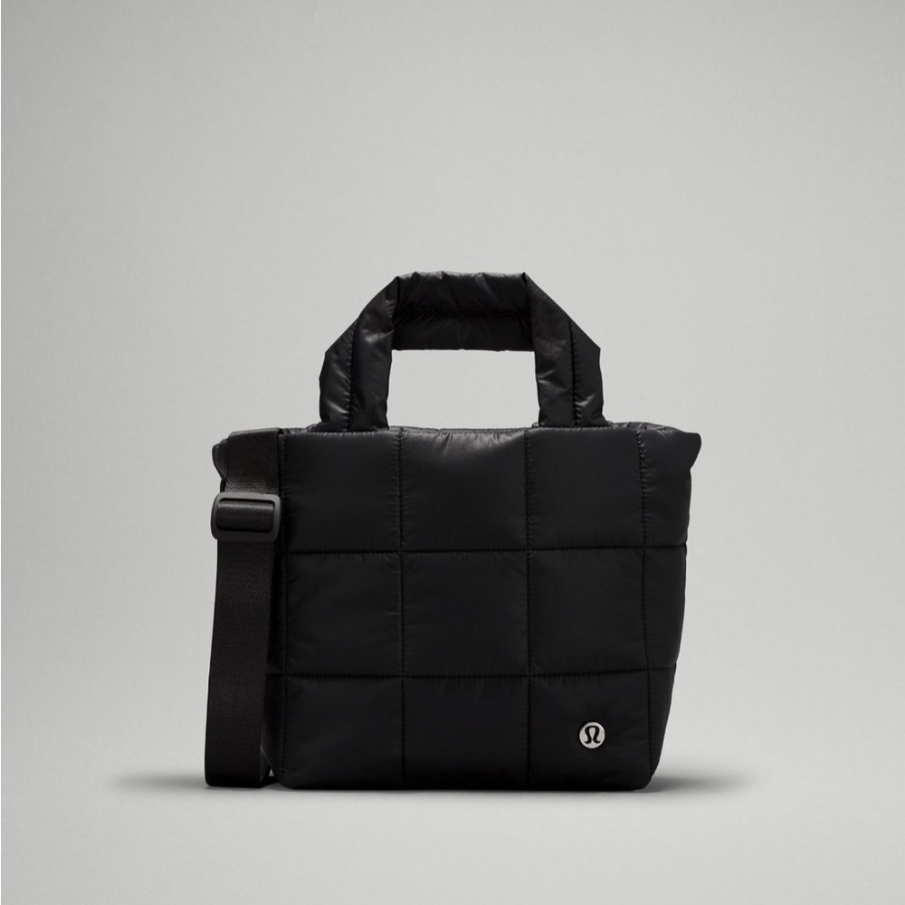 Mini quilted grid tote bag